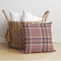 Vinny Tartan Pink and Purple Throw Pillow