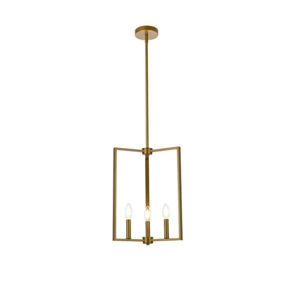 Vino 3 lights pendant in brass