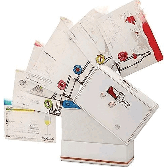 Vino Cards: Wine Tasting Game - Complete Beginners Guide With Flashcards to Learn About Pairings and Host an Amazing Tasting Party or Party Supplies$$Home Decor, Kitchen, & Other