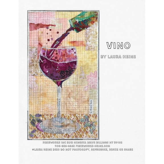 Vino Collage Pattern by Laura Heine