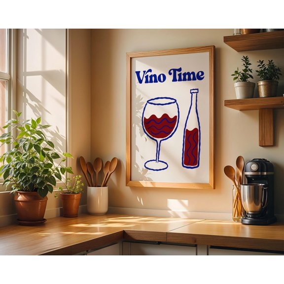 Vino Time Wine Wall Art Bar Cart Home Decor