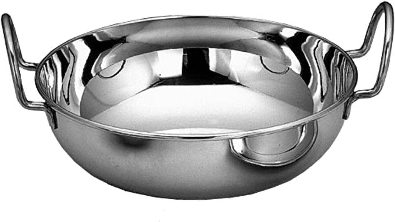 Vinod 8 x 18cm Metal Indian Food Balti Karahi Kadai Curry Serving Table Dishes Bowls