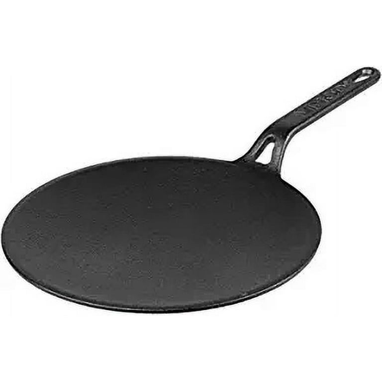 Vinod Legacy Pre-Seasoned Cast Iron Crepe Pan, Dosa Pan, Cookware for  Indoor & Outdoor Use - Flat Skillet Tawa Griddle,Chapati Roti Dosa Tawa Tava  26cm with Stay-Cool Handle, Induction Compatible 