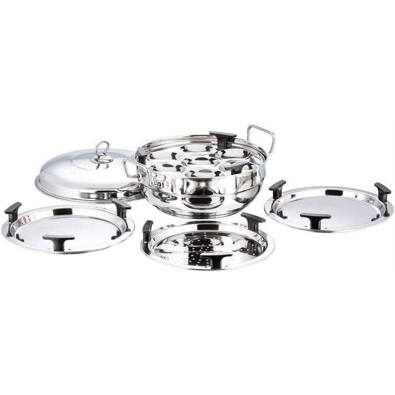 Vinod MK26 Multi Purpose Kadai Induction Friendly Lid 26cm Stainless Steel Size 26 cm Silver