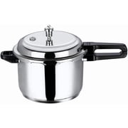 Vinod Pressure Cooker Stainless Steel   Outer Lid - 5 Liter   Induction Base Cooker   Indian Pressure Cooker   Sandwich Bottom   Best Used For Indian Cooking, Soups, and Rice Recipes, Quinoa