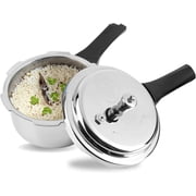 Vinod Stainless Steel Pressure Cooker | 2.1 qt | Induction & Gas Compatible | Sandwich Bottom | Ideal for Soups, Rice & Quinoa
