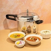 Vinod V-5L Stainless Steel Sandwich Bottom Pressure Cooker, 5-Liter,Silver,Medium