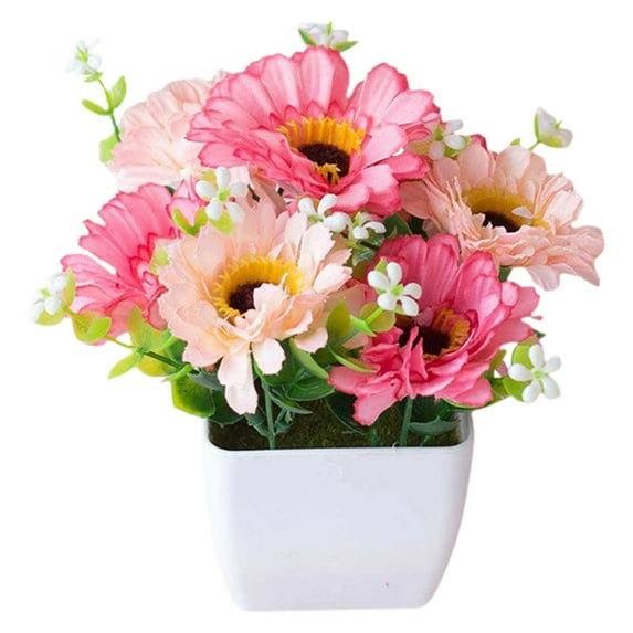 Vinoic Chrysanthemum - Artificial Flower Pot Bonsai with Chrysanthemum, Gypsophila & Lotus, Lifelike Floral Arrangement for Home, Wedding, Garden & Indoor Decor, Artificial Flowers