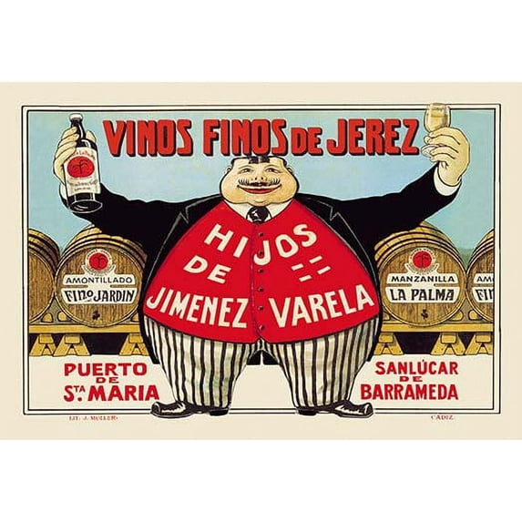 Vinos Finos de Jerex Fine art canvas print (20" x 30")