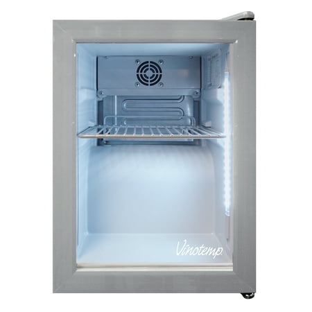 Vinotemp - 24-Can Countertop Beverage Display Cooler - Stainless steel