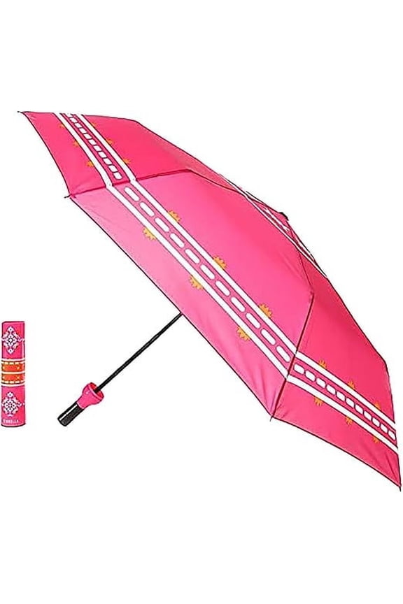 142-B Wine Bottle Umbrella Boho Pink