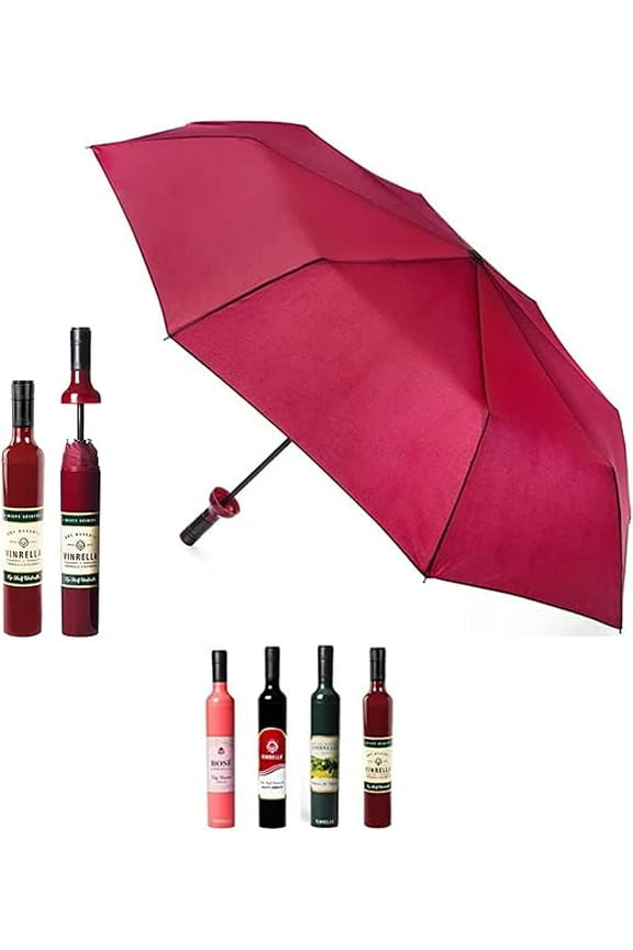 149-A Wine Bottle Umbrella Burgundy