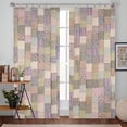 thumbnail image 1 of Vinsan International Indian Curtain Saree Silk Curtain Theme Patchwork Sari Bohemian Gypsy Curtain Hippy Bohemian Curtain Ethnic Wall Hanging Curtains Set of 2 Panel 42" x 82" Each, 1 of 5