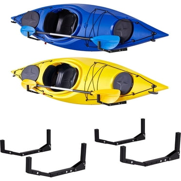 Vinsco Kayak Wall Hanger, Heavy Duty Wall Mounted Kayak Storage Rack Hooks for Kayak’s & Canoe’s, Indoor, Outdoor, Garage, Adjustable Length