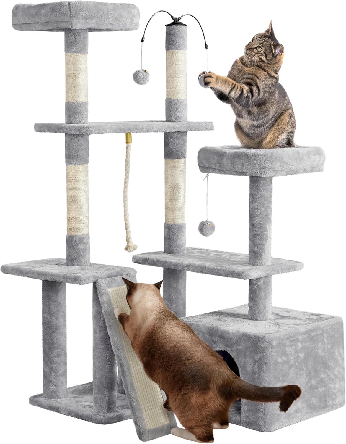 Vinsco Multi-Level Cat Tree Cat Tower for Indoor Cats, Cat Condo with ...