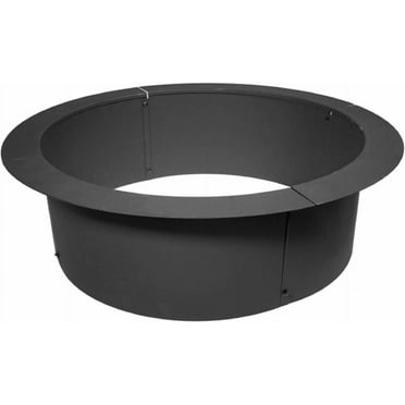 Vinsco Outdoors 33" Diameter Steel Fire Pit Liner Ring Heavy Duty DIY In-Ground Outdoor Build Your Own Bonfire