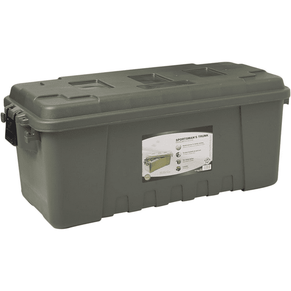 Vinsco Sportsman Trunk, OD Green, Medium, Lockable Storage Box, Airline Approved Sportsman Trunk, Hunting Gear and Ammunition Bin, Heavy-Duty Containers for Camping, 68-Quart