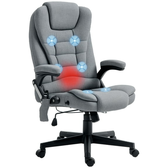 Vinsetto 6 Point Vibrating Massage Office Chair with Lumbar Heat