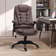 thumbnail image 1 of Vinsetto 6 Point Vibration Massage Office Chair with Heat, High Back Executive Office Chair with Padded Armrests, Microfiber Reclining Computer Chair, Coffee, 1 of 9