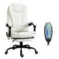 Vinsetto 7 Point Vibrating Massage Office Chair, High Back, White White