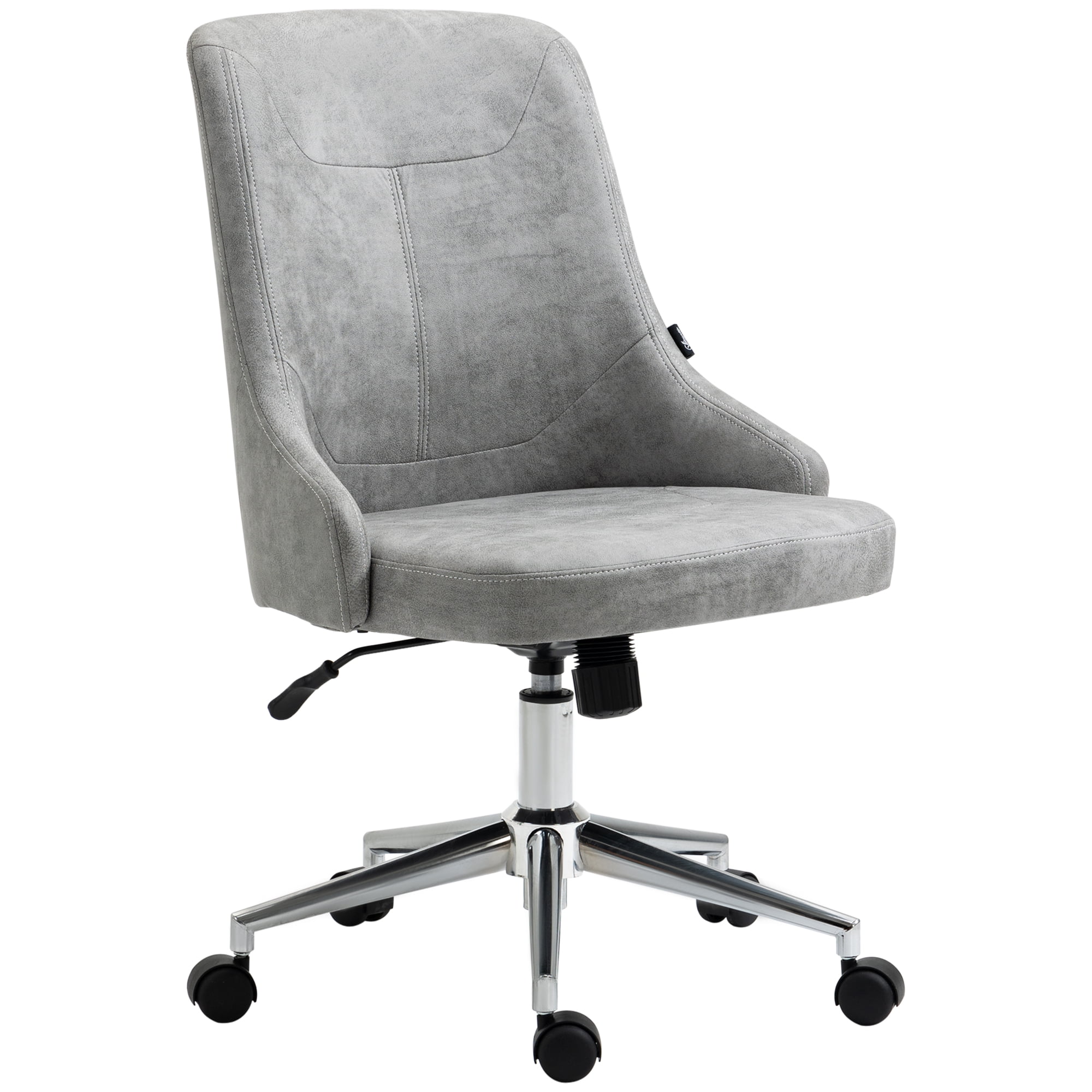 Vinsetto White, Mid-Back Home Office Chair Adjustable Height