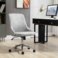 thumbnail image 1 of Vinsetto Armless Task Chair, Mid-back Desk Chair, Microfiber Home Office Chair with Adjustable Height, Tilt, Swivel Function, Gray, 1 of 9