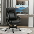 thumbnail image 1 of Vinsetto Big and Tall 400lbs Executive Office Chair with Wide Seat, Computer Desk Chair with High Back PU Leather Ergonomic Upholstery, Adjustable Height and Swivel Wheels, Brown, 1 of 10