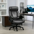 thumbnail image 1 of Vinsetto Big and Tall Office Chair, PU Leather Desk Chair 400lb, Black, 1 of 8
