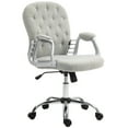 thumbnail image 1 of Vinsetto Button Tufted Home Office Chair with Adjustable Height Armrests, 1 of 8