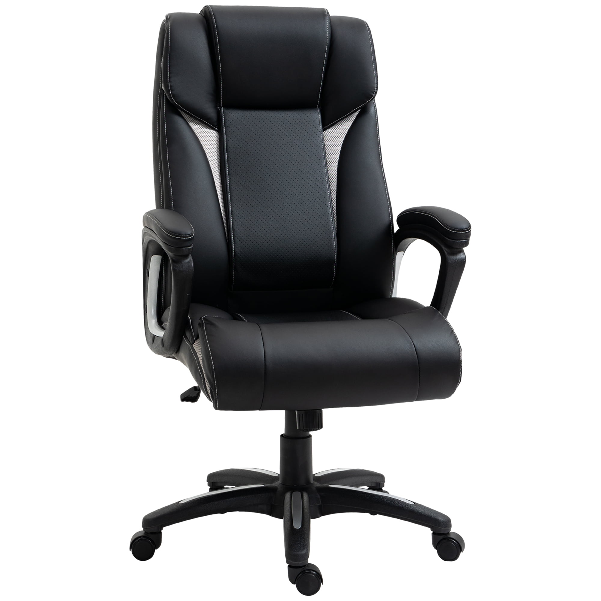 Vinsetto Ergonomic Mesh Office Chair with Lumbar Back Support Swivel Rocking Computer Chair with Adjustable Height and Armrests Grey