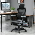 thumbnail image 1 of Vinsetto Ergonomic Home Office Chair High Back Armchair Computer Desk Recliner with Footrest, Mesh Back, Lumbar Support and Wheels, Gray, 1 of 10