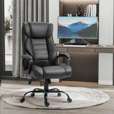 Vinsetto Massage Office Chair, High Back Executive Office Chair with 6-Point Vibration, Adjustable Height, Swivel Seat and Rocking Function, Black