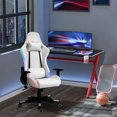 thumbnail image 1 of Vinsetto High Back Gaming Chair with RGB LED Lights, Adjustable Arms, and Lumbar Support, Racing Office Computer Chair with Head Pillow, White / Black, 1 of 9