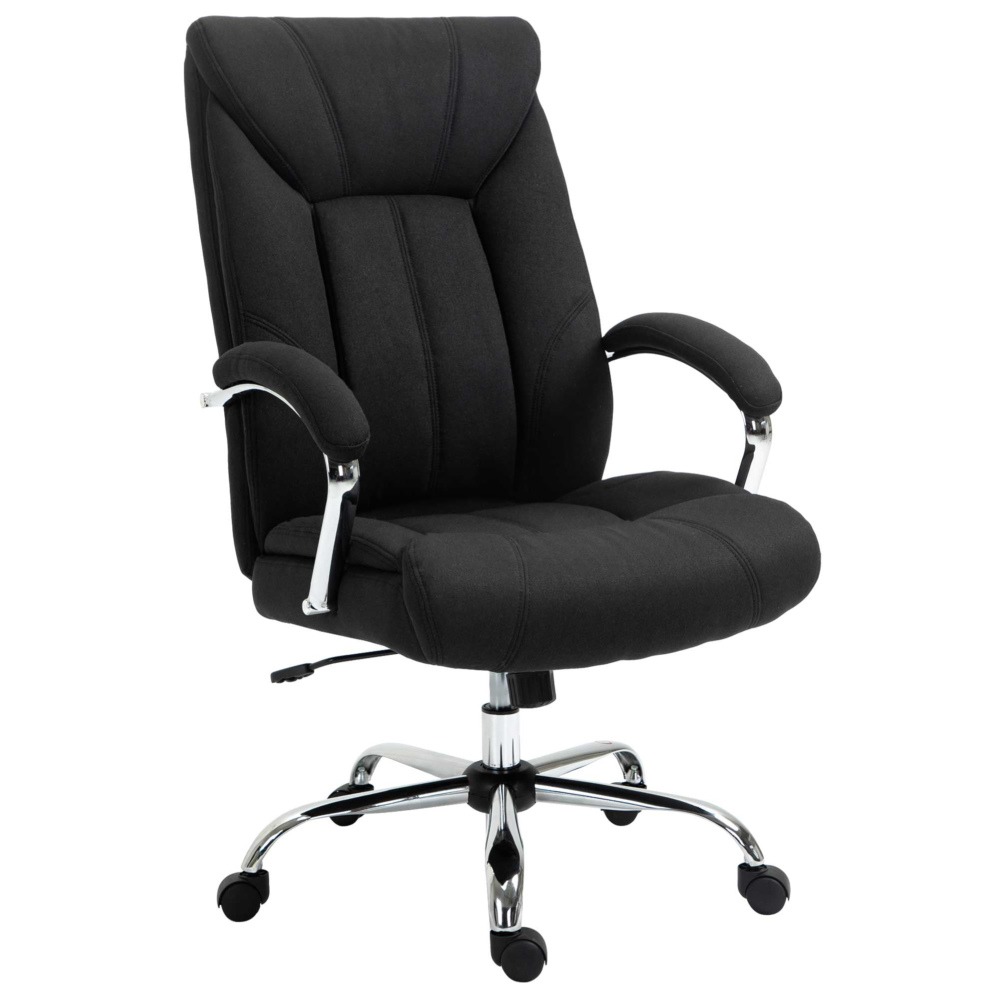 Vinsetto Office Chair Linen Mesh Fabric Swivel Computer Desk