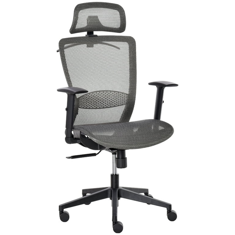Vinsetto Mesh Home Office Chair High Back Task Recliner with Adjustable