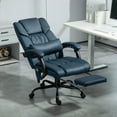 thumbnail image 1 of Vinsetto High Back Vibration Massage Office Chair with 6 Points, Height Adjustable Reclining Office Chair with Retractable Footrest and Remote, Blue, 1 of 9