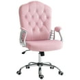 Vinsetto Home Office Chair with Adjustable Height and Tilt, Pink