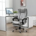 thumbnail image 1 of Vinsetto Microfiber Office Chair, High Back Computer Chair with 6 Point Massage, Heat, Adjustable Height and Retractable Footrest, Gray, 1 of 9