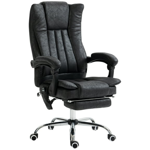 Vinsetto Microfiber Office Chair, High Back Computer Chair with Massage, Heat, Adjustable Height