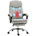 thumbnail image 1 of Vinsetto Microfibre Executive Massage Office Chair, Swivel Computer Desk Chair, Heated Reclining Computer Chair with Lumbar Support Pillow, Light Gray, 1 of 5