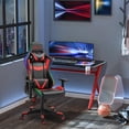 thumbnail image 1 of Vinsetto Racing Gaming Chair with RGB LED Lights, Adjustable Height, Gamer Office Chair, Computer Desk Chair, Black/Red, 1 of 10