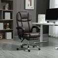 thumbnail image 1 of Vinsetto Vibration Massage Office Chair with Heat, PU Leather, Brown, 1 of 10
