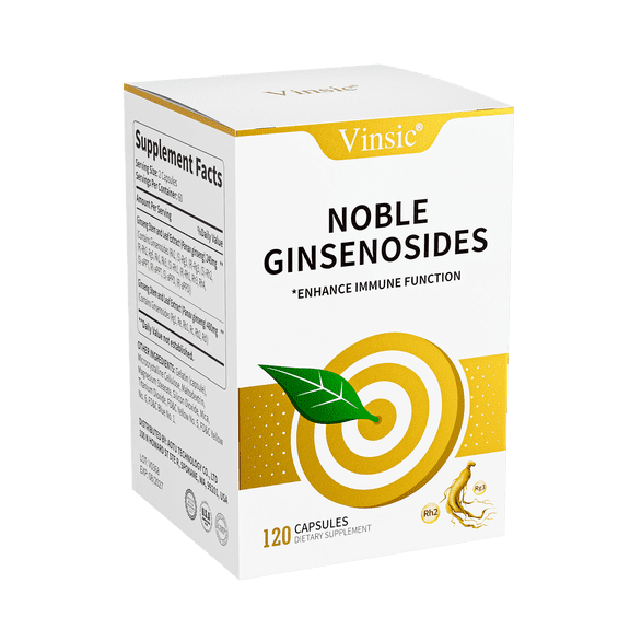 Vinsic Noble Ginsenosides Capsules 120ct | US Made Ginseng Extract Supplement | Supports Immune System & Overall Health | Premium Herbal Formula for Daily Wellness