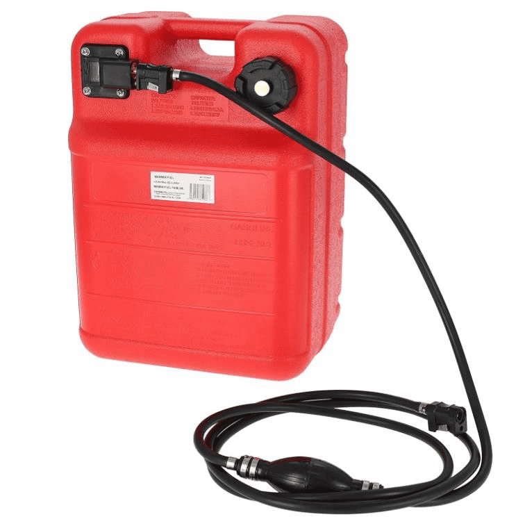 Vinso 6 Gallon Plastic Marine Boat Gas Tank Kit for Small Motor Storage Portable Outboard Fuel
