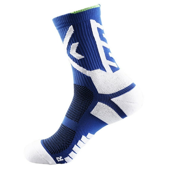 Vinsonshop Basketball Socks Mens Athletic Socks Crew Socks Running Socks Womens Tube Socks Breathable Socks Workout Socks Women Dark Blue One Size