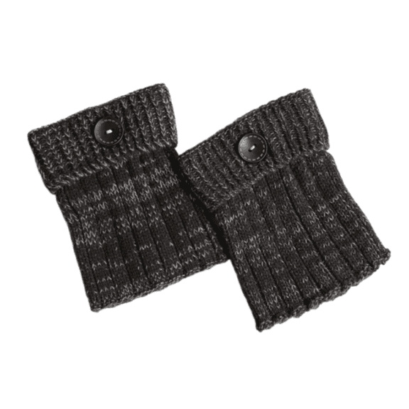 Vinsonshop Boot Cuff Boot Toppers for Women Knit Boot Socks Winter Accessories for Women Leg Warmers for Boots Knit Socks for Boots Dark Gray One Size