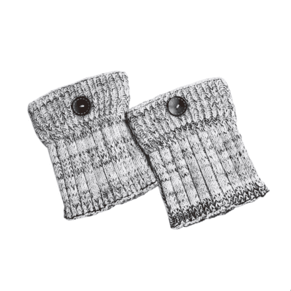 Vinsonshop Boot Cuffs Boot Toppers Socks for Boots Knit Boot Socks Winter Accessories for Women Knit Socks Knitted Leg Warmers Black 1 One Size