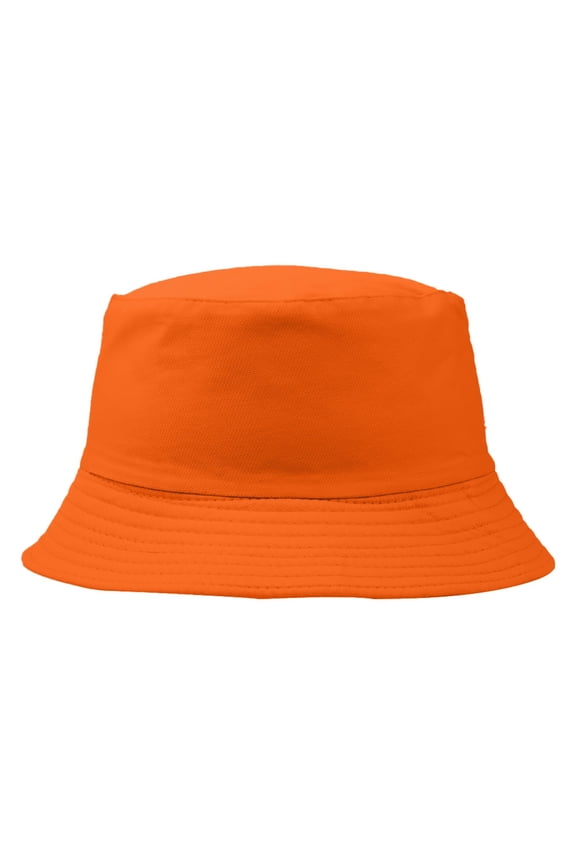 Bucket Hats Fot Men Women Packable Foldable Sun Hats for Women Beach Travel Cap Orange
