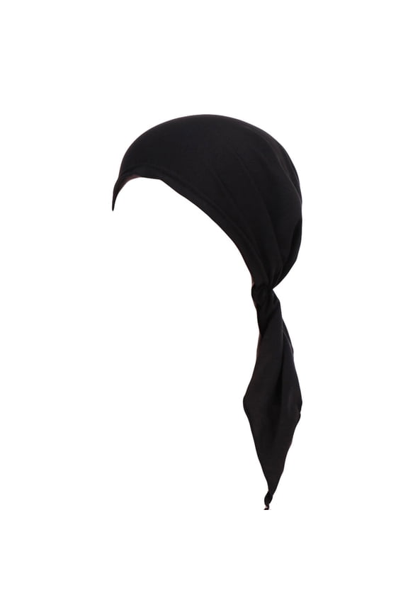 Chemo Headwear for Women Pre-Tied Head Scarf Headwraps Soft Turbans Cancer Hats Chemo Beanie Coverings Scarves Black One Size