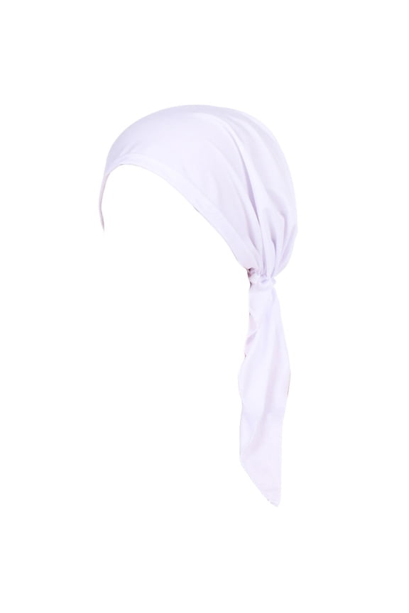 Chemo Headwear for Women head wraps Pre Tied Cancer Caps Head Scarf Turbans for Women Patients Gifts White One Size